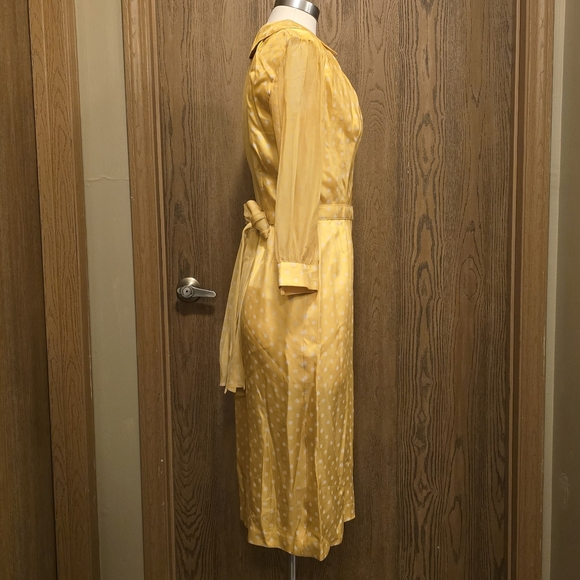 Yellow Polka Dot Vintage Women's Dress - Picture 2 of 12